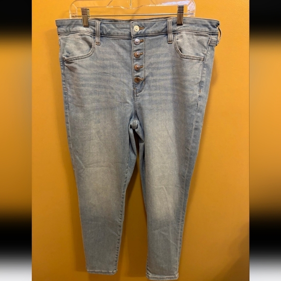 🍂🍁NWOT 18 AMERICAN EAGLE Next Level Super High-Waisted Jegging - Picture 3 of 7